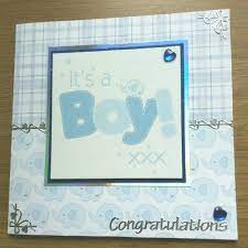 Handmade New Baby Boy Card It S A Boy Xxx Free Uk P P Conscious Crafties