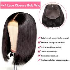 Varietyqueenhair provides gorgeous and good human hair short curly wigs lace front human hair wigs: Buy Glueless Short Bob Wigs Human Hair Lace Front Wigs Brazilian Virgin Human Hair 4x4 Lace Closure Straight Bob Wigs For Black Women Pre Plucked With Baby Hair Remy Hair 9a Lace