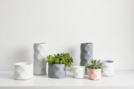 Studio Nilli 3d Printed Geometric Plant Pots Available Online Through The Kettle S Yard Shop 3d Printing Succulent Pots 3d Printer Designs