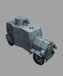 3d Model Ehrhardt Ev4 German Armured Car Military Vehicle 3d Models Mpzugarra Military Vehicles 3d Model Armored Vehicles