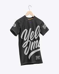 Download Heather T Shirt On Hanger Mockup Half Side View In Apparel Mockups On Yellow Images Object Mockups