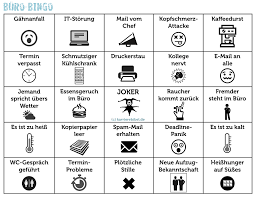 Diese begriffe müsst ihr erklären, ohne die auf der karte angegebenen unterbegriffe zu nennen. Buro Bingo Alltagstrott Ade