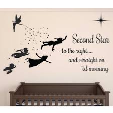 Tinker bell will help you. Peter Pan Wall Decal Peter Pan Quotes Vinyl Sticker Neverland Stars Decal Child Kids Room Decoration A807 Wall Stickers Aliexpress