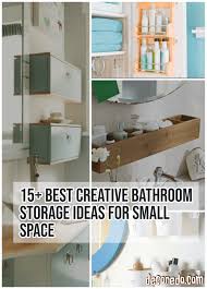 A shelving unit with an interesting design instantly elevates the chic storage decor for small spaces. 15 Best Creative Bathroom Storage Ideas For Small Space Decoredo