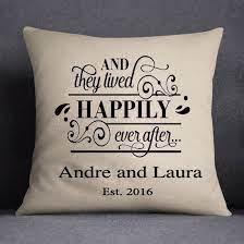 Happily Ever After Pillow Family Pillow Wedding Gift Personalized Pillow Housewarming Gift Custom P Personalized Pillows Family Pillow House Warming Gifts