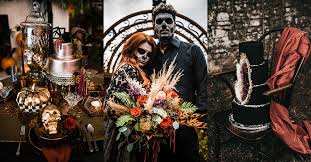 We're going beyond jack o' lanterns and candy bars to bring you some of the most sophisticated, elegant halloween wedding ideas. 10 Halloween Wedding Ideas For A Gothic Celebration