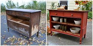 The homeowners found the barstool in the trash. Diy Dresser Kitchen Island Novocom Top