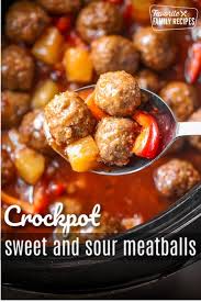 Crock Pot Sweet And Sour Meatballs In 2020 Sweet And Sour Meatballs Recipes Appetizer Recipes