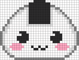 Kawaii Onigiri Kandi Pattern Pixel Art Pattern Diy Perler Beads Perler Patterns