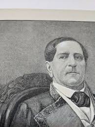 1880 Portrait of Santa Ana from Original Wood Engraving [J.H. Richardson]