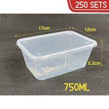 Melihat ke hadapan untuk bekerja dengan anda! Rectangular Plastic Food Container With Lid 750ml Bekas Makanan Plastik Microwave A750 250 Sets Lazada