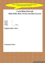 Contoh iklan elektronik iklan radio iklan televisi atau iklan internet merek media waktu detik iklan kesimpulan isi iklan. Lkpd 3 Interactive Exercise For Kelas V