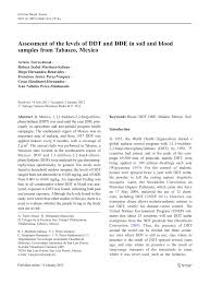 Parents joseph salinas olivarez and isabel benavides de martinez isabels francisco beaz de benavides and isabel martinez guajardo parents joses: Pdf Assessment Of The Levels Of Ddt And Dde In Soil And Blood Samples From Tabasco Mexico