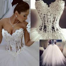 Strapless Wedding Dresses With Corset Back Bridal Ball Gown Wedding Dresses Corset Ball Gown Wedding Dress