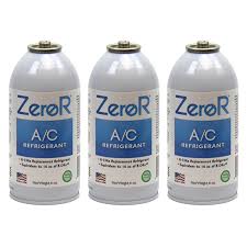 zeror z134 vehicle ac refrigerant replacement with dye 3 cans