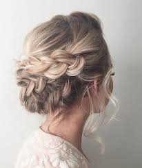 Beautiful Braid Updo Wedding Hairstyle For Romantic Bohemian Brides Hair Prom Hairstyles For Long Hair Hair Styles Braided Prom Hair