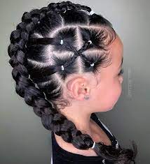 Make a braid of the middle section. Pin By Mocha Princess On Black Girl Braids Lil Girl Hairstyles Little Girl Hairstyles Hair Styles