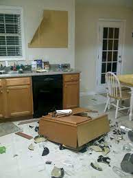 This cabinet was leaning out about an inch, and making the homeowners nervous. Should I Go Diy My Renovation Or Call A Pro For Help Metomego Kitchen And Cabinet Whole House Customization