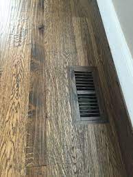 Locally Milled Random Width Nr 1 White Oak Hand Scraped On Site Stained Dura Seal Dark Walnut And Finished Wi Flooring Oak Wood Floors Engineered Wood Floors