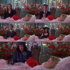 Heathers Veronica Ram Peter At Heather Chandlers Funeral Heather Chandler Heathers Movie Funeral