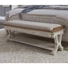 Liberty Furniture Farmhouse Reimagined 4pc Panel Bedroom Set In Antique White Est Ship Time Is 8 10 Weeks In 2021 Liberty Furniture Bed Bench End Of Bed Bench
