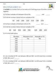 4 Free Math Worksheets Fourth Grade 4 Multiply In Columns Multiply Columns 1 Digit 2 Digit 4t Free Math Worksheets Factors And Multiples 4th Grade Math