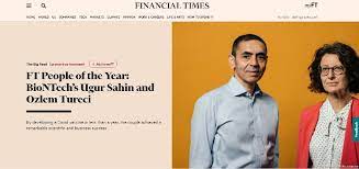 Time dergisine kapak olan isimler arasında yer alan prof. Financial Times Yilin Insanini Secti Ozlem Tureci Ve Ugur Sahin Son Dakika Dunya Haberleri