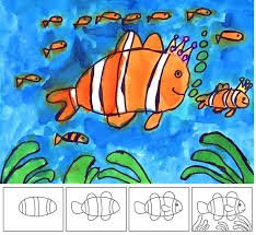 Paint A Clown Fish Art Projects For Kids Art For Kids Elementary Art Projects Art Lessons