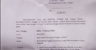 Berikan nomor urut, tempat dan tanggal dimana surat tersebut. Contoh Surat Undangan Musrenbang Desa Sample Surat Undangan