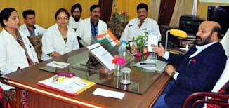 Minister For Health Medical Education Bali Bhagat Chairing A Meeting At Jammu Medical Education Jammu Medical