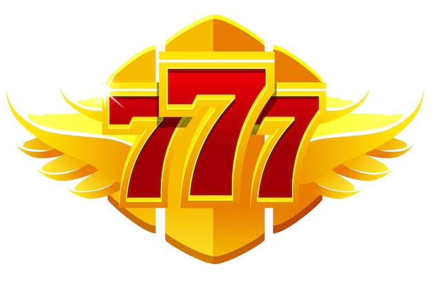 777 slots symbol, jackpot sign, gold gambling emblem for ui games | Premium  Vector