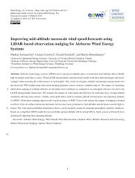 Keep it simple and don't leave anything for tomorrow that. Pdf Improving Mid Altitude Mesoscale Wind Speed Forecasts Using Lidar Based Observation Nudging For Airbornewind Energy Systems