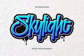 Skylight Graffiti Desktop Font Webfont Youworkforthem