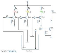 Water Level Indicator Circuit Gadgetronicx Electronics Design Electronic Schematics Circuit Diagram