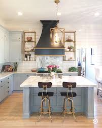 Powder Blue And White Marble Kitchen Light Blue And White Paint Color Scheme Kitchen Powder Blue Paint Kitchen Design Blue Kitchen Walls Light Blue Kitchens