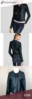 Theory Maisie Leather Colorblock Moto Crop Jacket Crop Jacket Jackets Jacket Brands