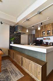 キッチン 収納 照明 インテリア実例 キッチン kitchen キッチンバック キッチン収納 キッチンバック 照明 カウンターキッチン タイルキッチン ブルックリンスタイル brooklyn ペンダントライト スポッ モダンなキッチンデザイン ブルックリンスタイル