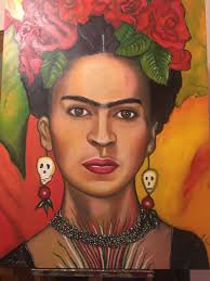 Glücklicherweise hinderte dies sie nicht. Frida Hommage Gelb Blumen Rot Frau Von Mira Bei Kunstnet