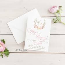 Personalise a range of fantastic designs printed in a range of luxurious paper styles. Amazon Com Personalized Rustic Watercolor Wedding Invitations With Floral Wreath Bohemian Wedding Invitation Handmade