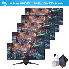 Alienware's new 34 curved gaming monitor packs premium gaming features into an immersive 1900r curved display. Dell Alienware 34 21 9 Curved 120 Hz G Sync Ips Gaming Lcd Monitor 5 Pack Walmart Com Walmart Com