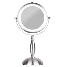 S H E Makeup Mirror A Lighted Vanity Mirror Natural White 18 Led Bulbs Free Standing Cosmetic Mi Cosmetic Mirror Makeup Mirror Makeup Mirror With Lights