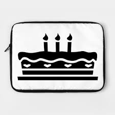 Illustration of birthday party event celebration with cake on laptop. Birthday Cake Design Birthday Cake Design Laptop Case Teepublic