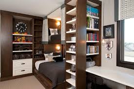 Amazon's choice for bookshelf bed. Espresso Built In Beds With Curtains Transitional Boy S Room