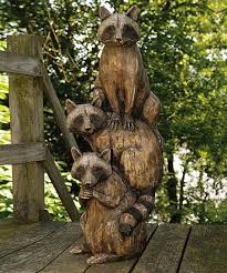 Evergreen Raccoon Totem Statue Zulily Holz Stein Sonstiges Garten Ideen Waschbar Und Holz
