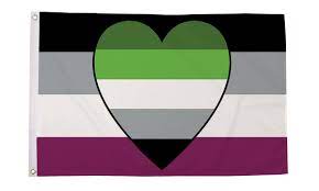Aromantic and asexual flag