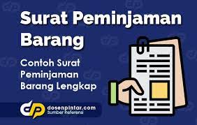 Form peminjaman barang kantor 1 item. Contoh Surat Peminjaman Barang Lengkap Dosenpintar Com