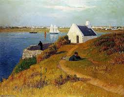 Henri Moret 1856 1913 France La Rade De Lorient Port Louis Bretagne 1895 Huile Sur Toile 72 X 92 Les Arts Peinture Bretonne Peintre Impressionniste