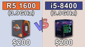 Termurah untuk saat ini, dan ryzen 5 1600. Ryzen 5 1600 Vs I5 8400 New Games Benchmarks Youtube
