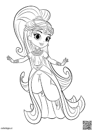 Shimmer and shine coloring pages. Princess Samira Coloring Pages Shimmer And Shine Coloring Pages Colorings Cc
