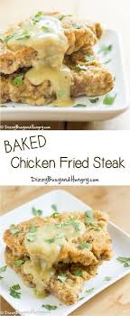 How do you make chicken fried steaks? Chicken Fried Steak Baked Recipe Recipes Beef Recipes Meat Recipes